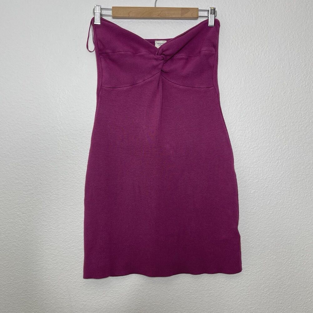 Abercrombie & Fitch Knit Mini Dress Large Sweetheart Neckline Tube Strapless